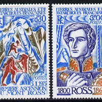 French Southern & Antarctic Territories 1977 Ross Commemoration set of 2 unmounted mint SG 111-2
