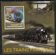 Central African Republic 2014 Trains of France #1 imperf deluxe sheetlet unmounted mint. Note this item is privately produced and is offered purely on its thematic appeal