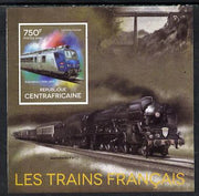 Central African Republic 2014 Trains of France #3 imperf deluxe sheetlet unmounted mint. Note this item is privately produced and is offered purely on its thematic appeal