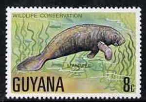 Guyana 1978 Manatee 8c unmounted mint from Wildlife Conservation set, SG 685*