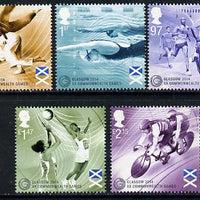 Great Britain 2014 Commonwealth Games perf set of 5 unmounted mint