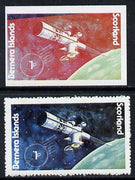 Bernera 1978 Spacecraft 1p imperf single with black omitted plus perf normal unmounted mint