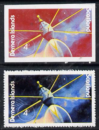 Bernera 1978 Spacecraft 4p imperf single with black omitted plus perf normal unmounted mint