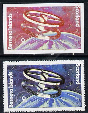 Bernera 1978 Spacecraft 9p imperf single with black omitted plus perf normal unmounted mint