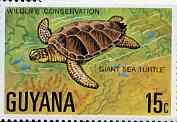 Guyana 1978 Sea Turtle 15c unmounted mint from Wildlife Conservation set, SG 686*
