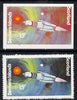 Bernera 1978 Spacecraft 15p imperf single with black omitted plus perf normal unmounted mint
