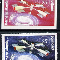 Bernera 1978 Spacecraft 25p imperf single with black omitted plus perf normal unmounted mint