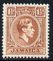 Jamaica 1938-52 KG6 1.5d brown unmounted mint, SG 123