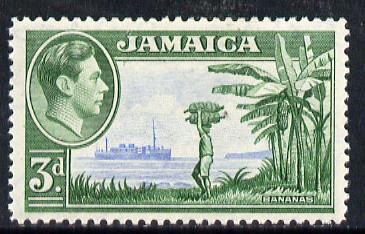 Jamaica 1938-52 KG6 Bananas 3d ultramarine & green unmounted mint, SG 126