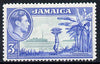 Jamaica 1938-52 KG6 Bananas 3d greenish-blue & ultramarine unmounted mint, SG 126b