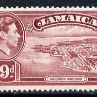 Jamaica 1938-52 KG6 Kingston Harbour 9d lake unmounted mint, SG 129