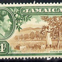Jamaica 1938-52 KG6 Citrus Grove 4d brown & green unmounted mint, SG 127