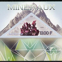 Congo 2014 Minerals imperf s/sheet containing one triangular-shaped value unmounted mint
