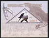 Congo 2014 Birds of Prey perf s/sheet containing one triangular-shaped value unmounted mint