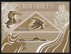 Congo 2014 Crocodiles imperf s/sheet containing one triangular-shaped value unmounted mint