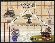 Congo 2014 Bonsai perf s/sheet containing one triangular-shaped value unmounted mint