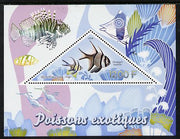 Congo 2014 Fish perf s/sheet containing one triangular-shaped value unmounted mint