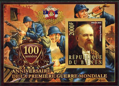 Benin 2014 Centenary of Start of WW1 #4 imperf deluxe sheet containing one value unmounted mint