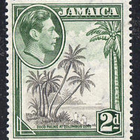 Jamaica 1938-52 KG6 Coco Palms 2d perf 13 x 13.5 unmounted mint, SG 124c