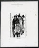 Staffa 1981 Great gold Rushes £8 The Trail of Tears (vertical) - B&W bromide proof of yssued design as Rosen SF 1010