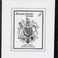 Bernera 1982 Royal Arms £8 - B&W bromide proof of yssued design as Rosen SF 1030
