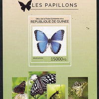 Guinea - Conakry 2014 Butterflies #4 imperf s/sheet unmounted mint. Note this item is privately produced and is offered purely on its thematic appeal