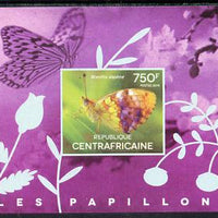 Central African Republic 2014 Butterflies #03 imperf s/sheet A unmounted mint. Note this item is privately produced and is offered purely on its thematic appeal