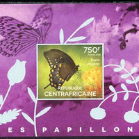 Central African Republic 2014 Butterflies #03 imperf s/sheet D unmounted mint. Note this item is privately produced and is offered purely on its thematic appeal