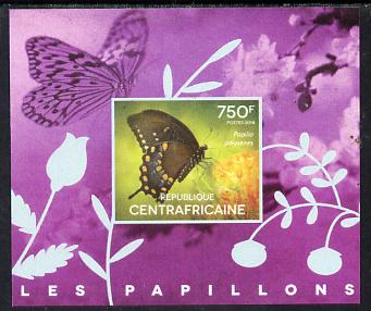 Central African Republic 2014 Butterflies #03 imperf s/sheet D unmounted mint. Note this item is privately produced and is offered purely on its thematic appeal