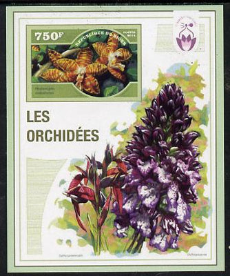 Niger Republic 2014 Orchids #2 imperf s/sheet unmounted mint. Note this item is privately produced and is offered purely on its thematic appeal