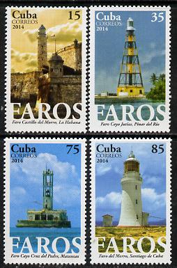 Cuba 2014 Lighthouses perf set of 4 unmounted mint