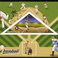 Congo 2015 Baseball imperf deluxe sheet containing one triangular value unmounted mint