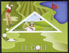 Congo 2015 Golf imperf deluxe sheet containing one triangular value unmounted mint