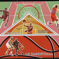 Congo 2015 Basketball perf deluxe sheet containing one triangular value unmounted mint