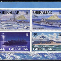 Gibraltar 1995 Warships of Second World War #3 perf m/sheet containing set of 4 unmounted mint, SG MS 748