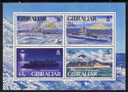 Gibraltar 1995 Warships of Second World War #3 perf m/sheet containing set of 4 unmounted mint, SG MS 748