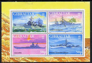 Gibraltar 1997 Warships of Second World War #5 perf m/sheet containing set of 4 unmounted mint, SG MS 809