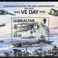 Gibraltar 1995,50th Anniversary of End of Second World War perf m/sheet unmounted mint, SG MS 744