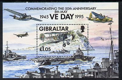 Gibraltar 1995,50th Anniversary of End of Second World War perf m/sheet unmounted mint, SG MS 744