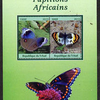 Chad 2015 African Butterflies #1 (green background) perf sheetlet containing 2 values unmounted mint. Note this item is privately produced and is offered purely on its thematic appeal. .