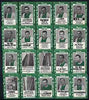 Match Box Labels - complete set of 20 Footballers Advertising, superb unused condition (Dutch)