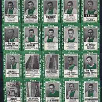 Match Box Labels - complete set of 20 Footballers Advertising, superb unused condition (Dutch)