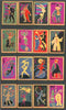 Match Box Labels - complete set of 16 Circus, superb unused condition (Russian)