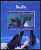 Chad 2015 Dolphins perf sheetlet containing 2 values unmounted mint. Note this item is privately produced and is offered purely on its thematic appeal. .