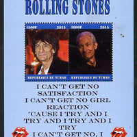Chad 2015 The Rolling Stones #2 perf sheetlet containing 2 values unmounted mint. Note this item is privately produced and is offered purely on its thematic appeal. .