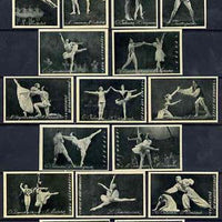 Match Box Labels - complete set of 16 Ballet (grey background), superb unused condition (Russian)