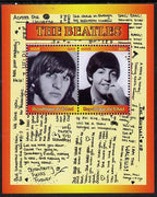 Chad 2015 The Beatles #1 perf sheetlet containing 2 values unmounted mint. Note this item is privately produced and is offered purely on its thematic appeal. .