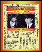 Chad 2015 The Beatles #2 perf sheetlet containing 2 values unmounted mint. Note this item is privately produced and is offered purely on its thematic appeal. .