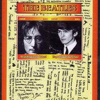 Chad 2015 The Beatles #2 imperf sheetlet containing 2 values unmounted mint. Note this item is privately produced and is offered purely on its thematic appeal. .