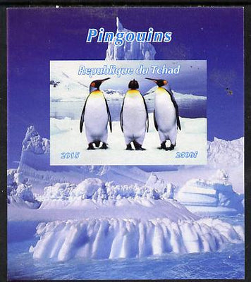 Chad 2015 Penguins imperf deluxe sheet unmounted mint. Note this item is privately produced and is offered purely on its thematic appeal. .